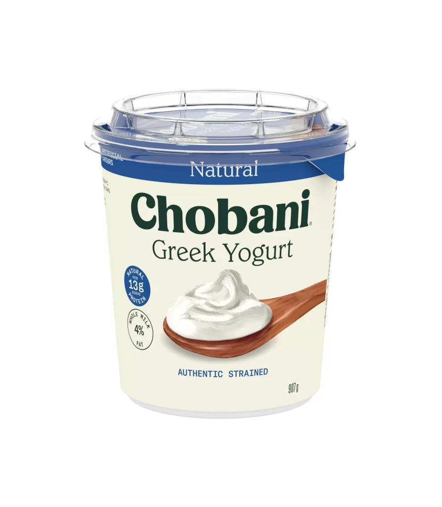 Chobani Greek Yogurt Natural Packaging
