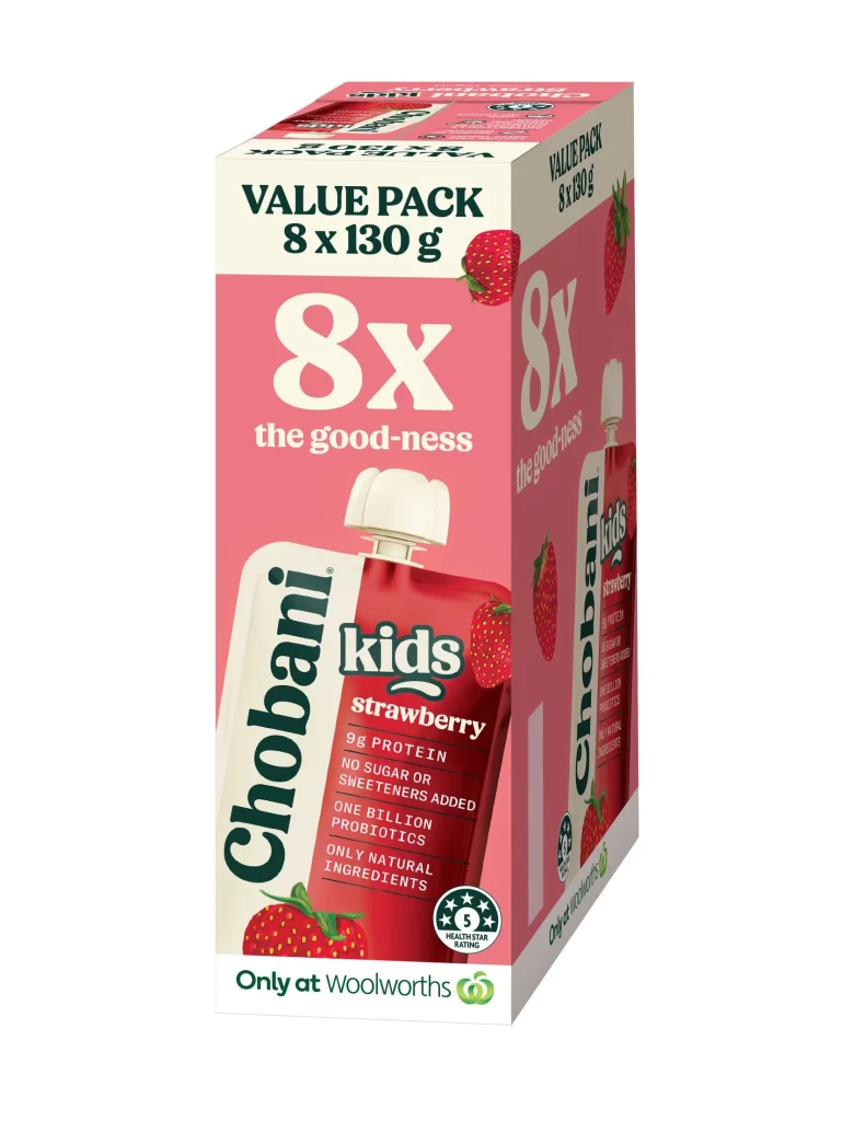 Chobani Kids Pouches Variety 4 Pack Packaging