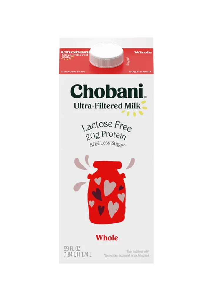 Chobani Lactose Free Milk Packaging