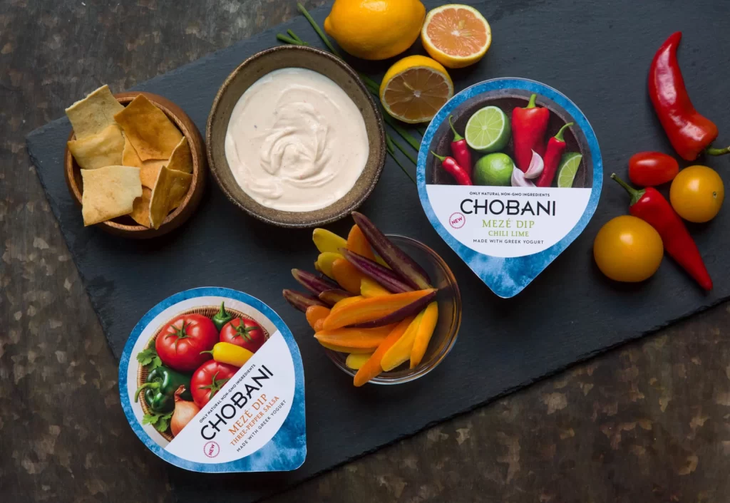 Chobani Meze Dips Chili Lime Three Pepper Salsa Packaging