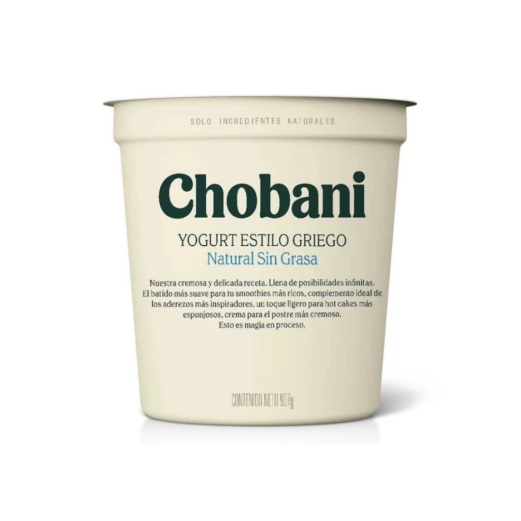 Chobani Nonfat Natural Yogurt Packaging