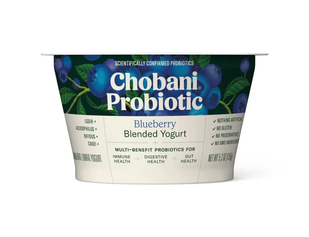Chobani Probiotic Yogurt Blueberry Packaging