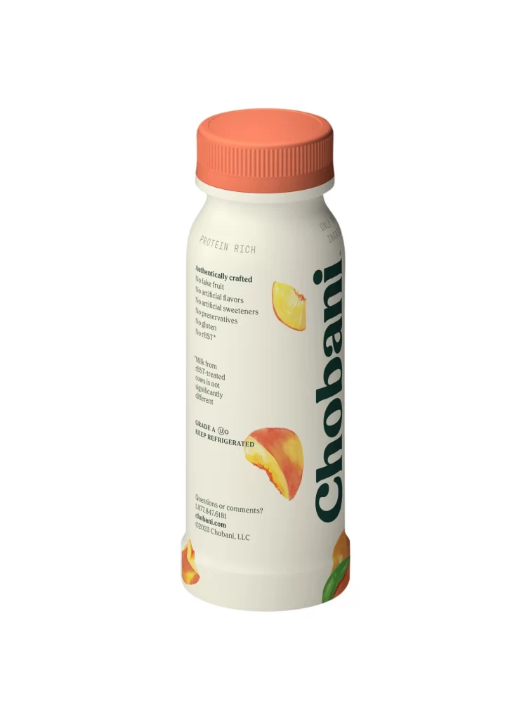 Chobani Protein Drink Peach Packaging