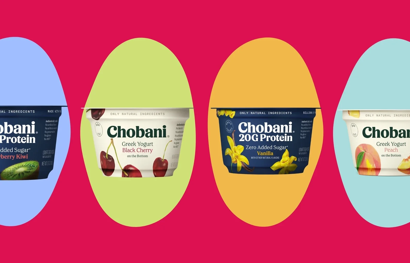 Chobani Protein Yogurt Black Cherry Kiwi 4 Pack Packaging