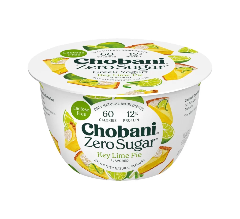 Chobani Zero Sugar Key Lime Pie Packaging