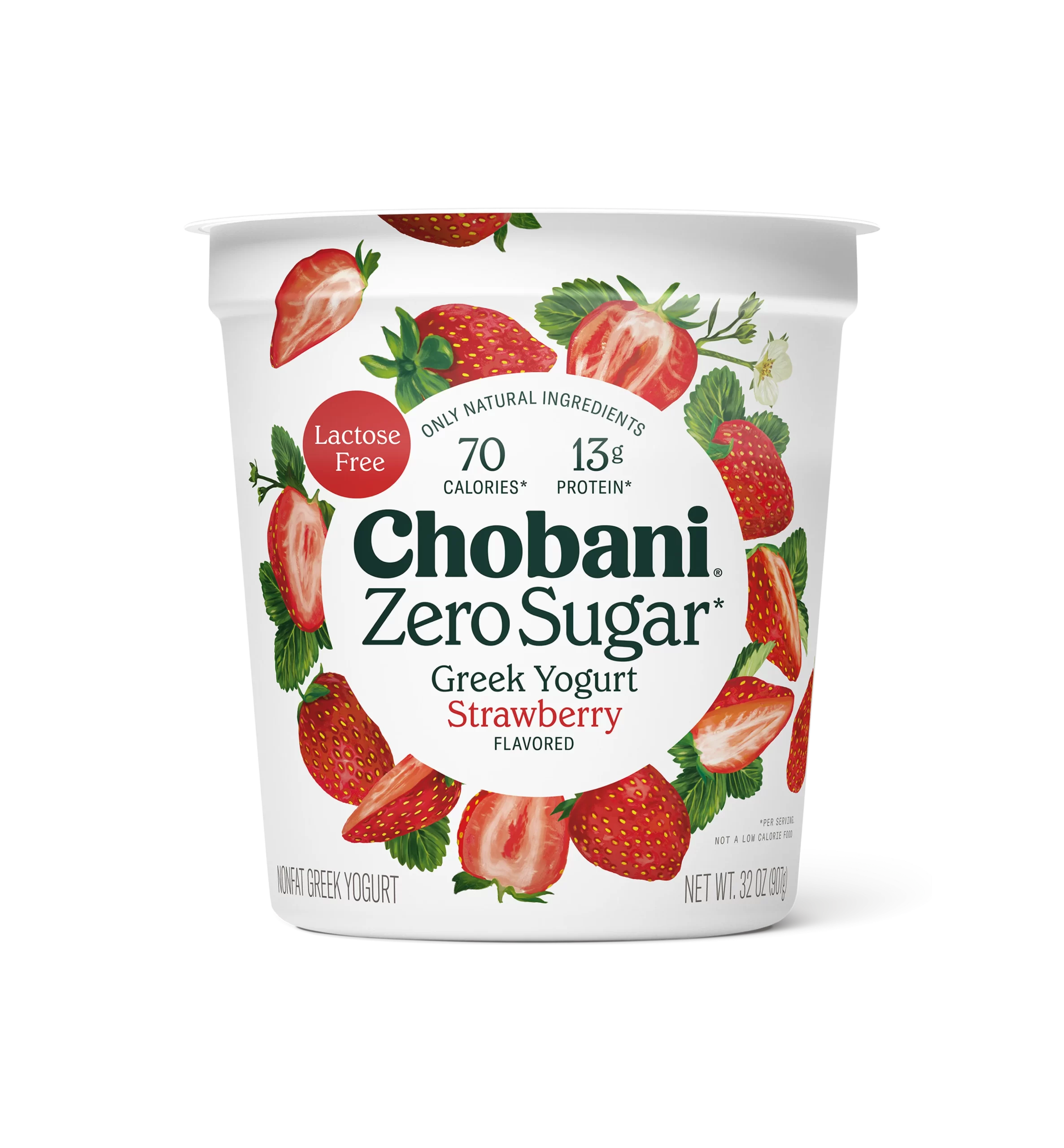 Chobani Zero Sugar Strawberry Packaging