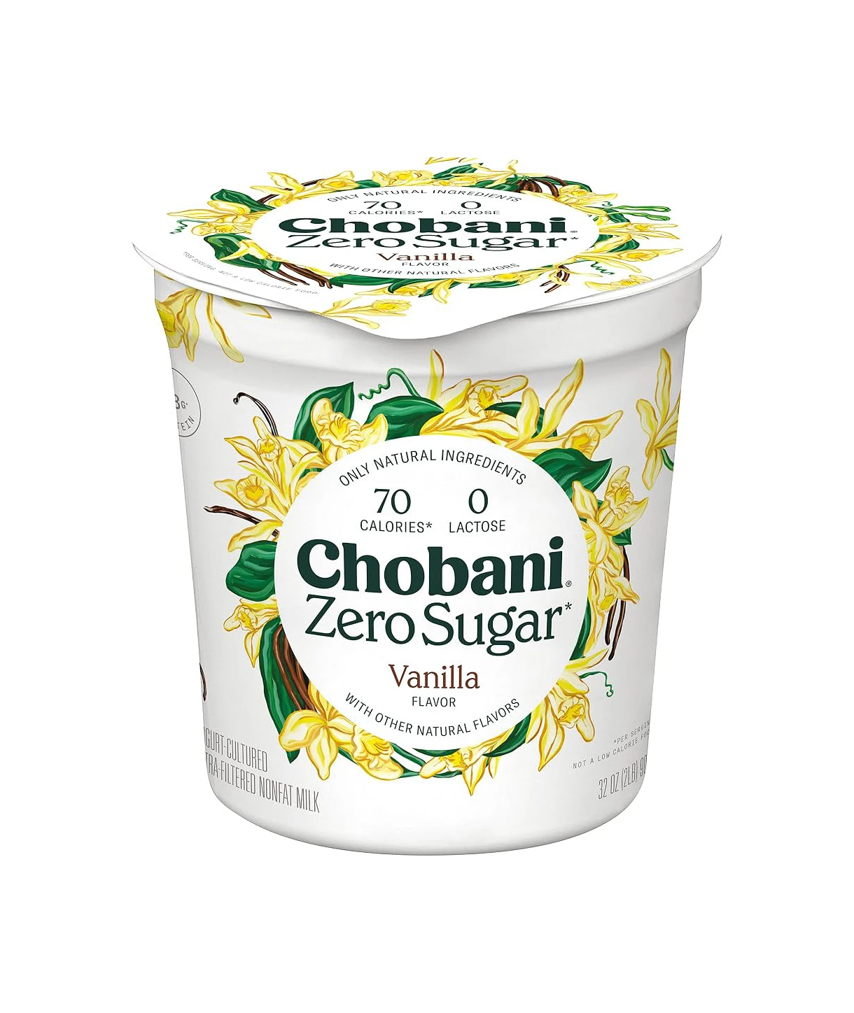Chobani Zero Sugar Vanilla Packaging