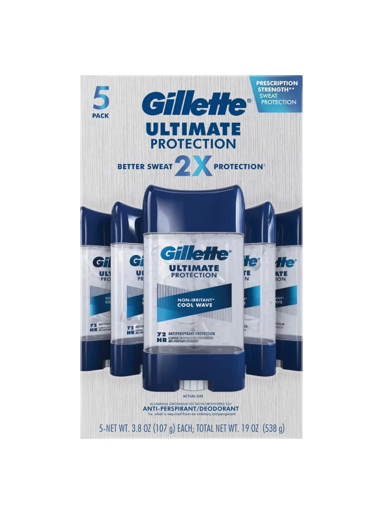 Gillette Ultimate Protection Cool Wave Clear Gel 5 Pack Packaging