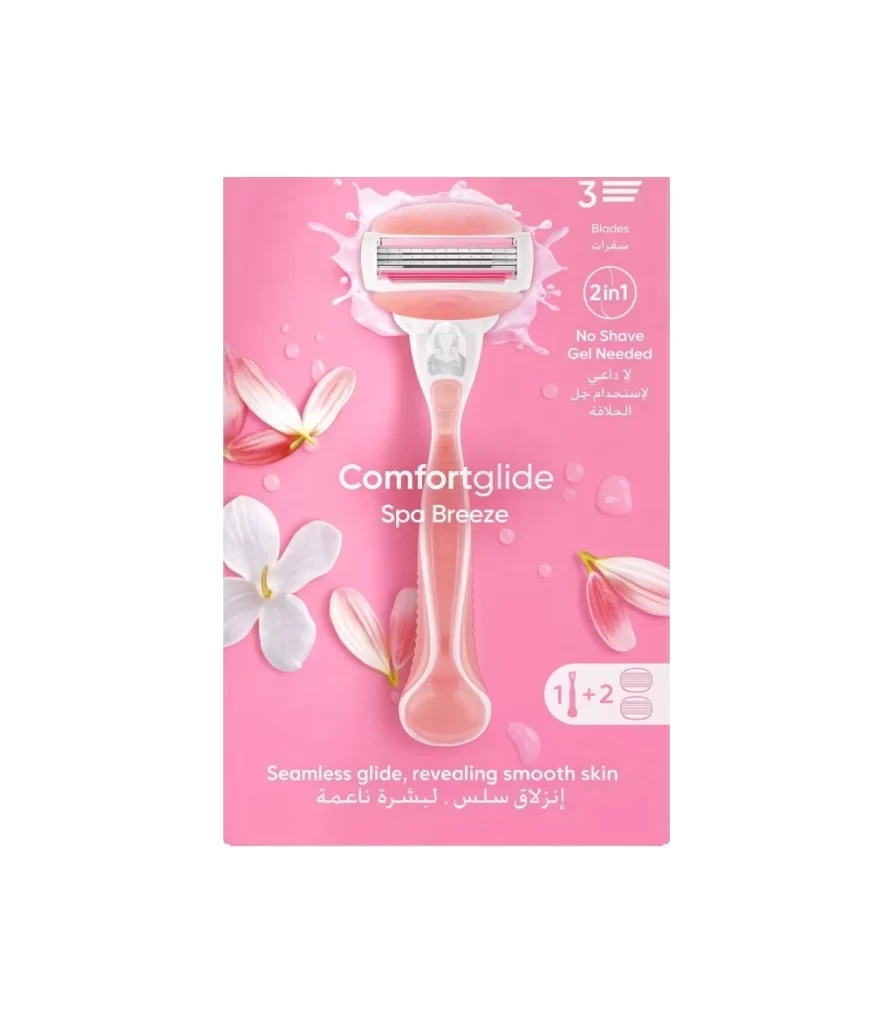 Gillette Venus ComfortGlide Spa Breeze Razor 2 Refills Packaging