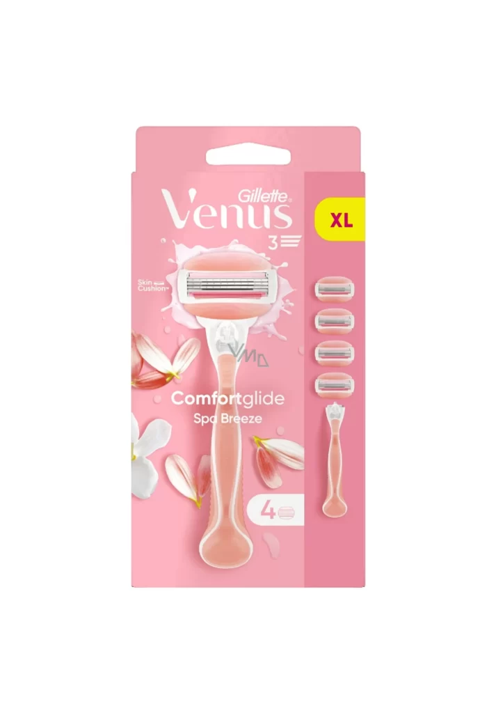 Gillette Venus ComfortGlide Spa Breeze Razor 4 Refills Box Packaging