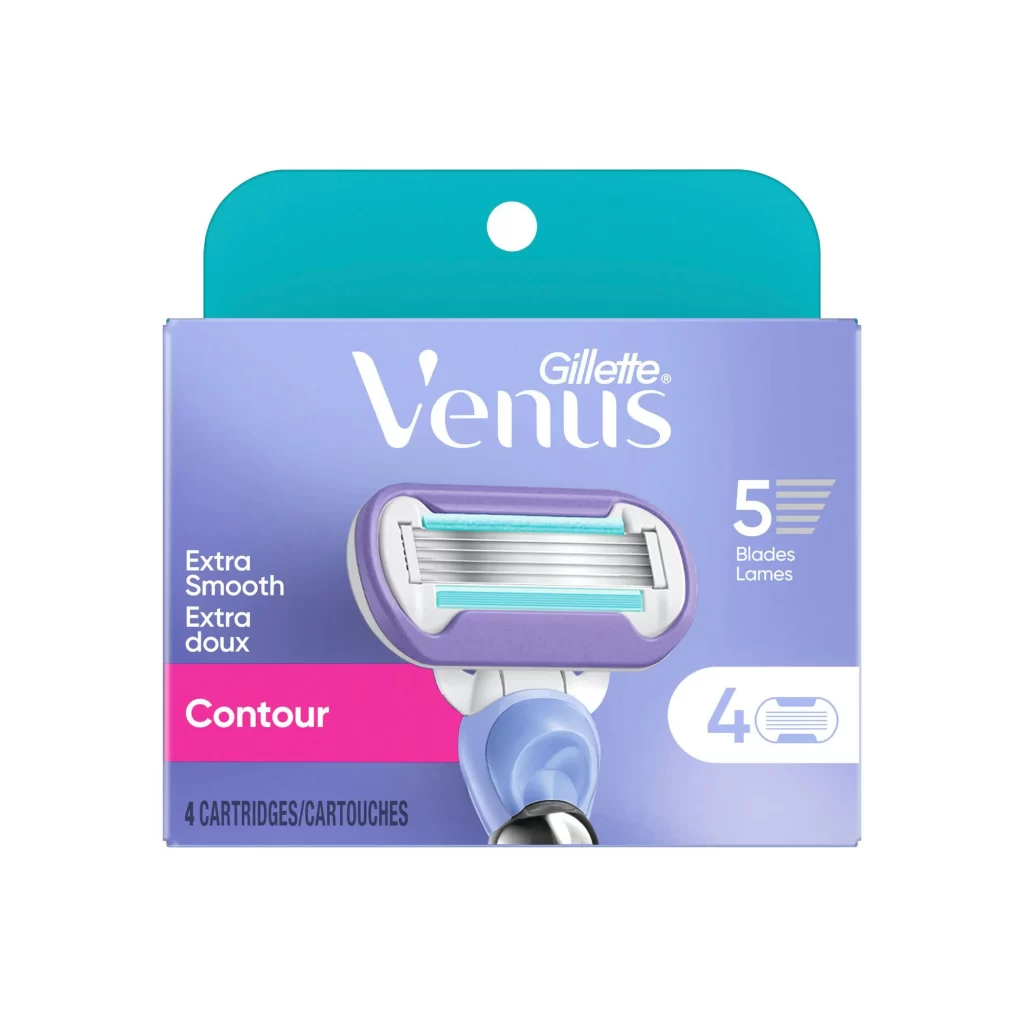 Gillette Venus Contour 4 Refill Cartridges Packaging