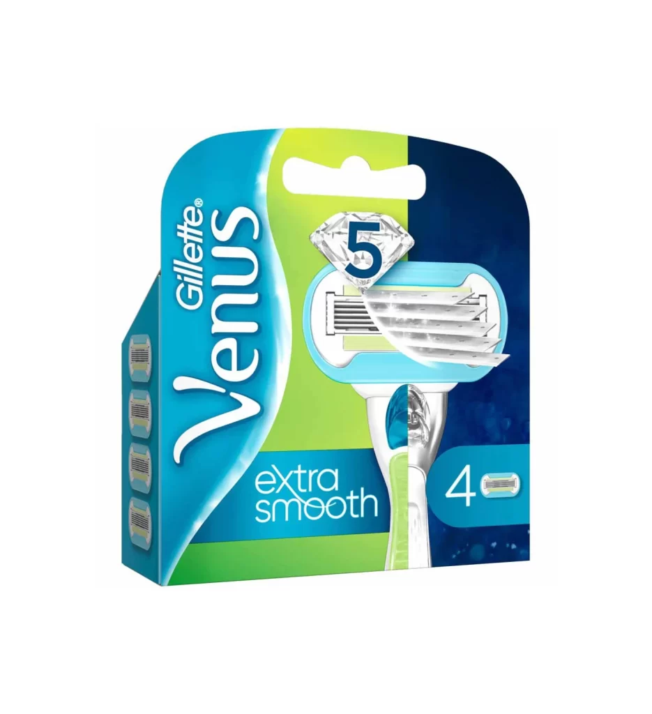 Gillette Venus Extra Smooth 4 Refill Cartridges Packaging