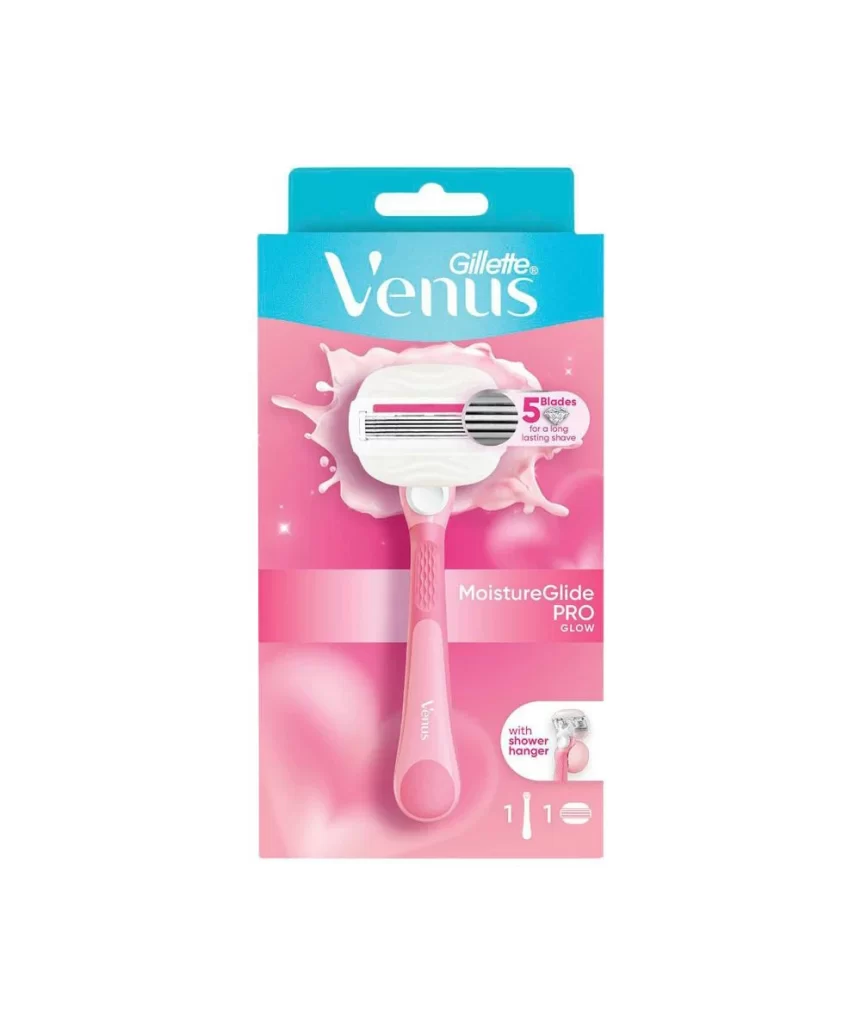 Gillette Venus MoistureGlide Pro Glow Razor Packaging