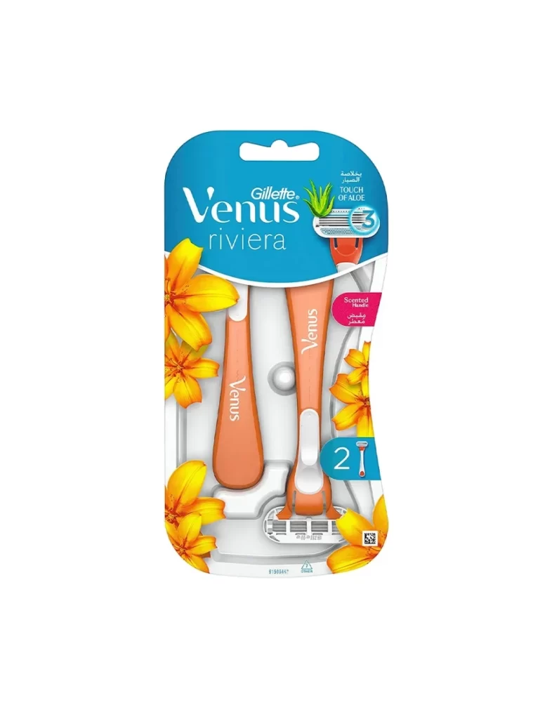 Gillette Venus Riviera Touch Of Aloe Disposable Razors Twin Pack Packaging