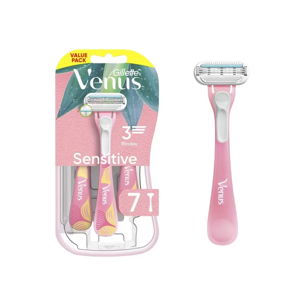 Gillette Venus Sensitive 8 Disposable Razors Blister Packaging