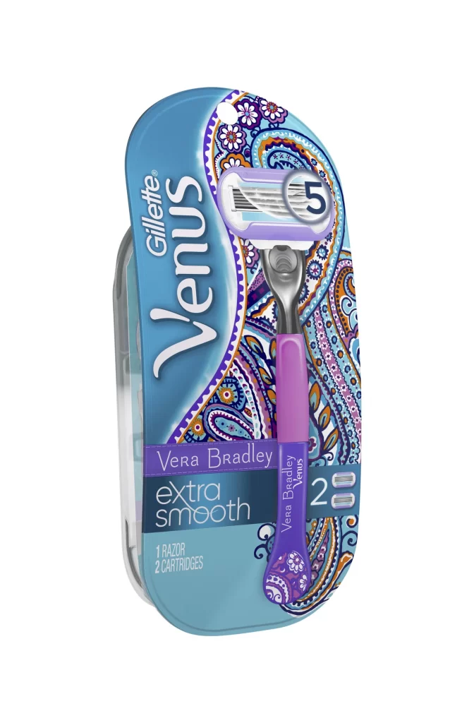 Gillette Venus Vera Bradley Extra Smooth Razor Blister Packaging
