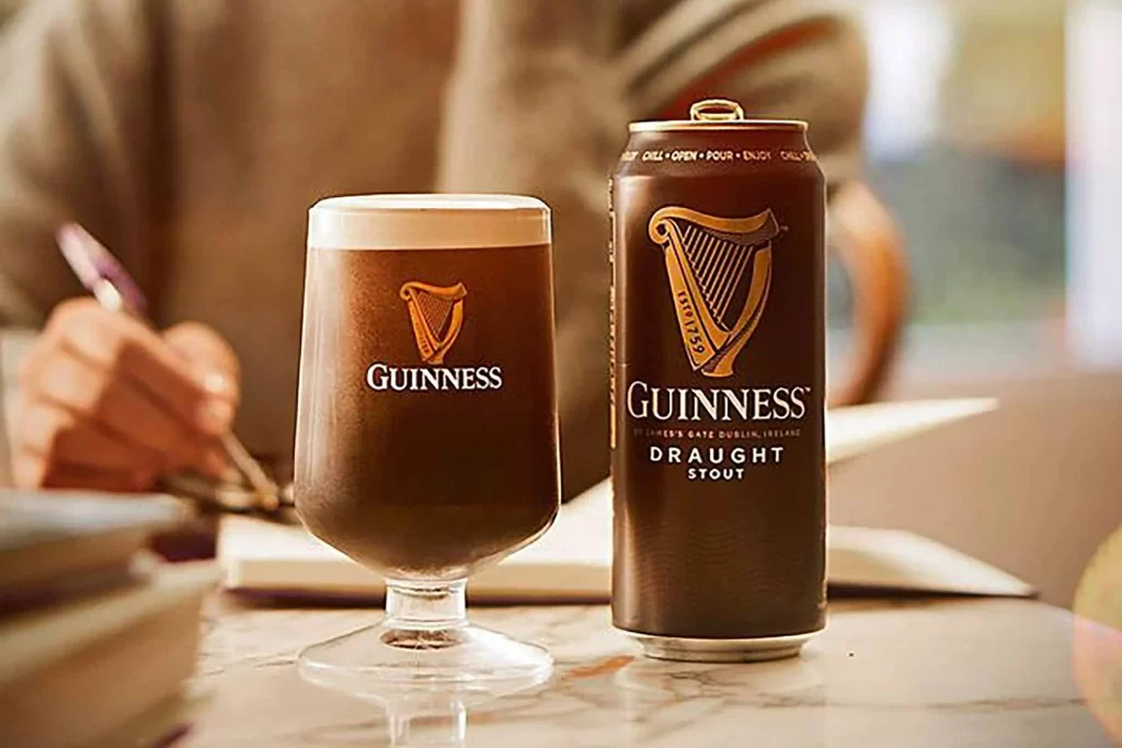 Guinness Draught Stout Can With Glass