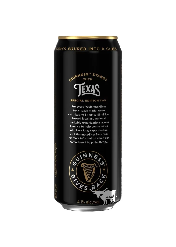 Guinness Draught Stout Texas Edition Can Packaging
