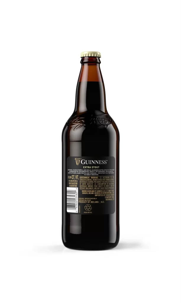 Guinness Extra Stout Bottle Black Label Packaging