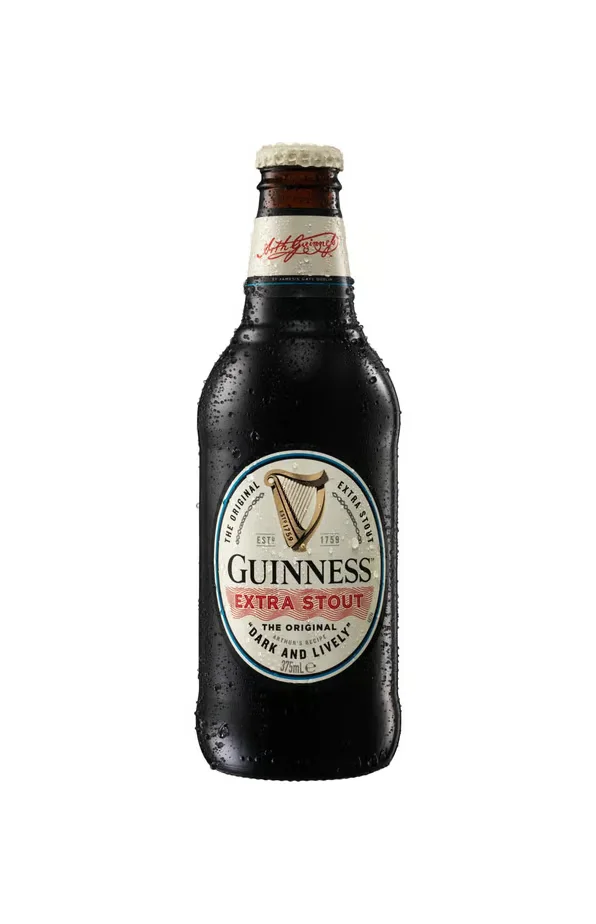 Guinness Extra Stout Bottle White Cap Packaging