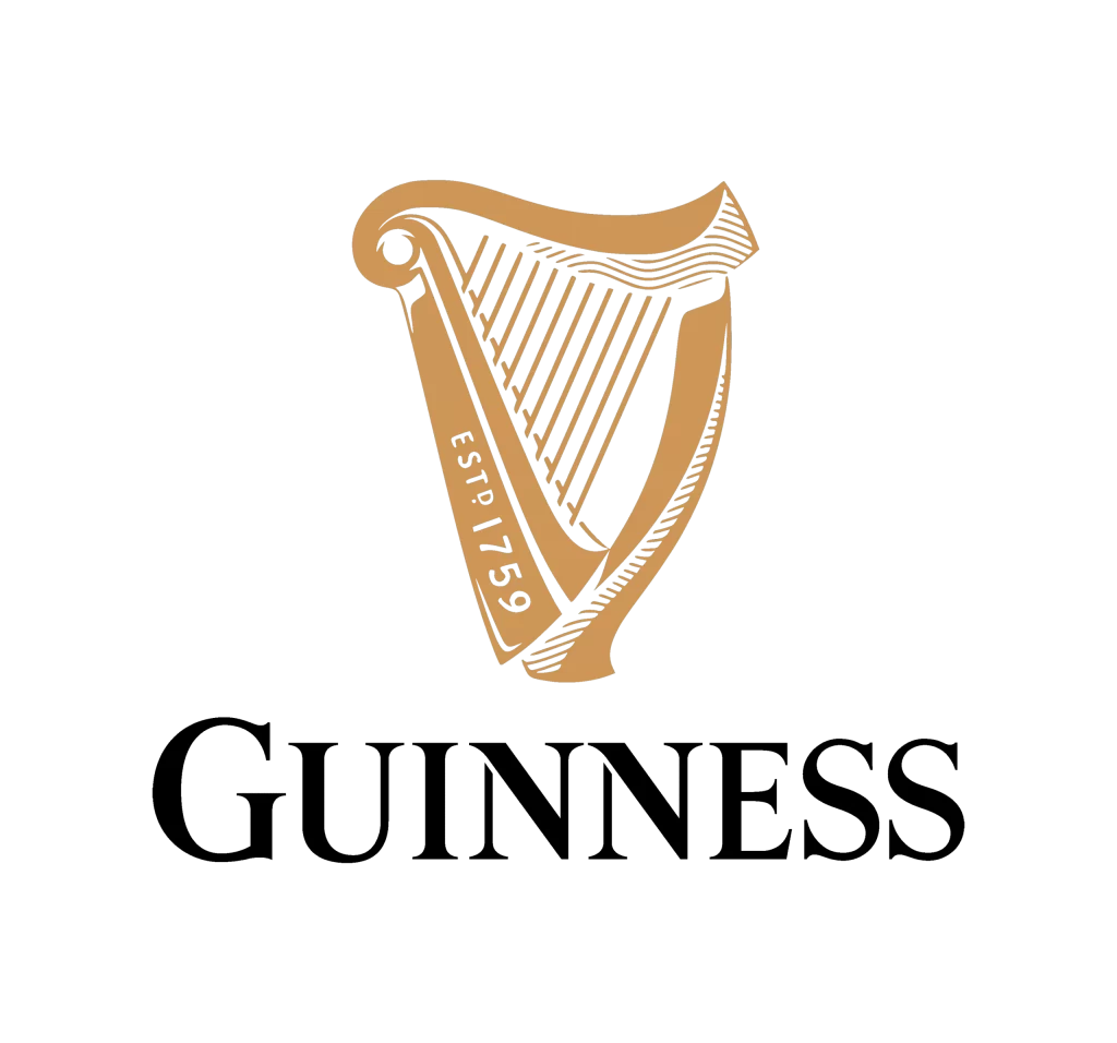 Guinness Harp Logo Black Background