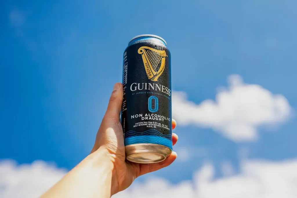 Guinness Non Alcoholic Draught Can In Hand