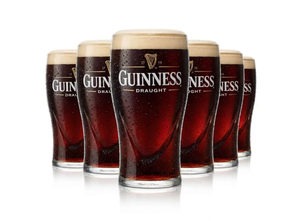 Guinness Pint Glasses Lineup