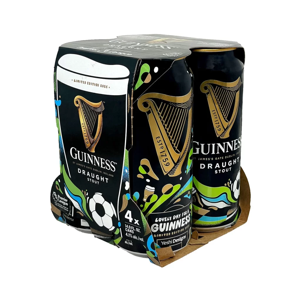 Guinness Premier League Four Pack Cans Packaging
