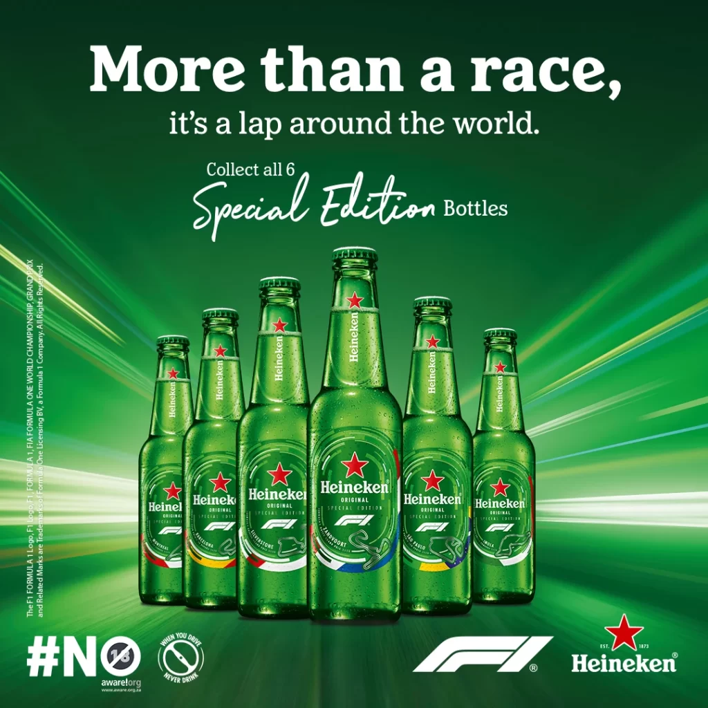 Heineken Formula One Special Edition Bottles Advertisement