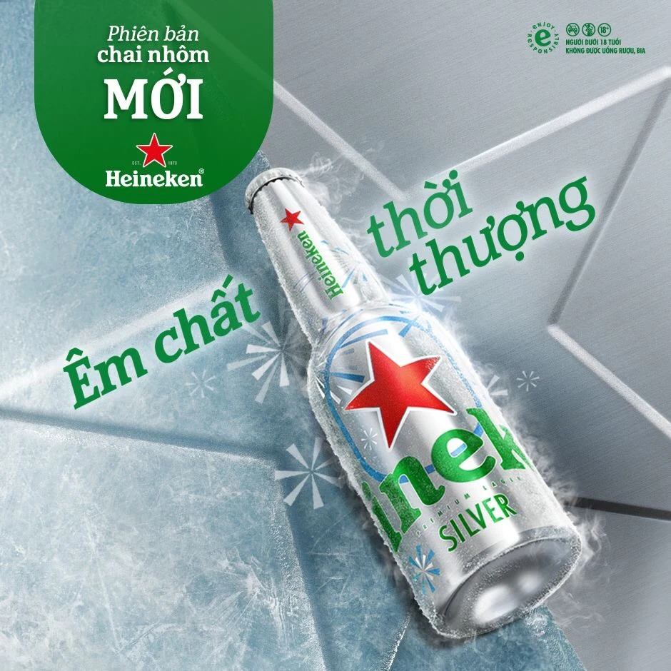 Heineken Silver Bottle Frost Advertisement