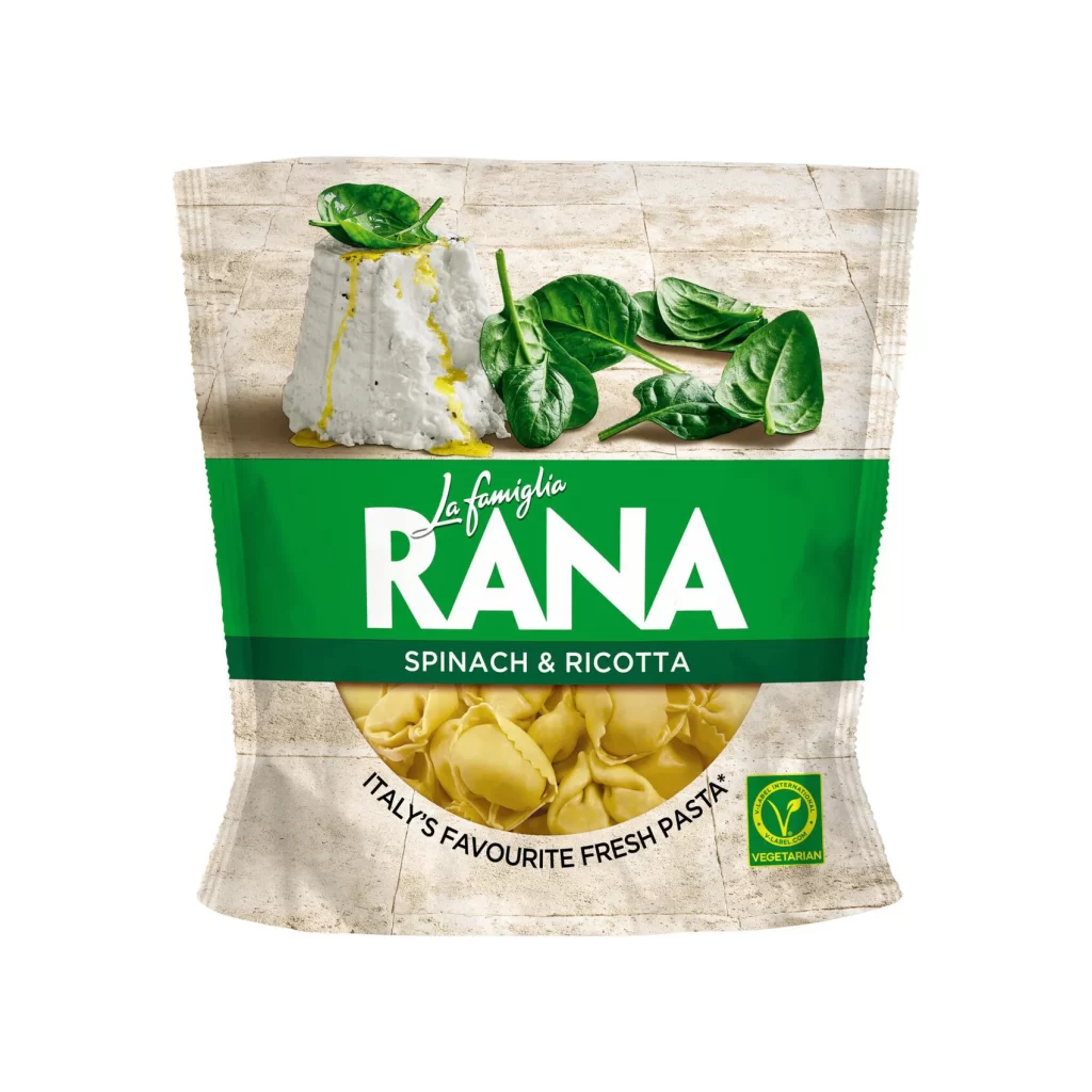 Rana Spinach And Ricotta Tortelloni Pouch Packaging