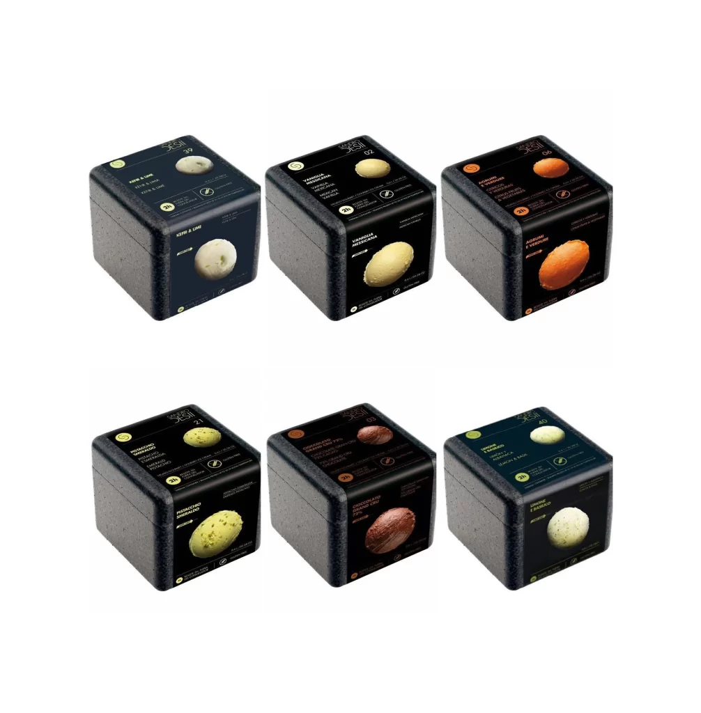 Sandro Desii Artisan Gelato Range Packaging