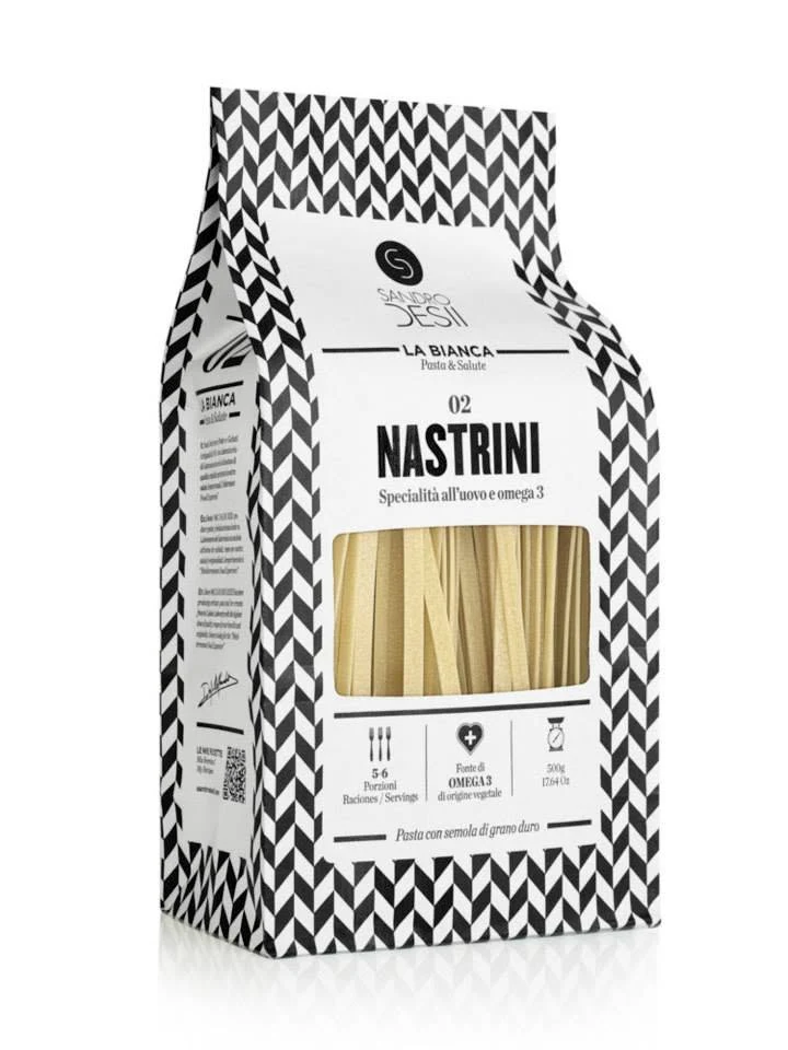 Sandro Desii Nastrini Egg Pasta Omega 3 Box Packaging