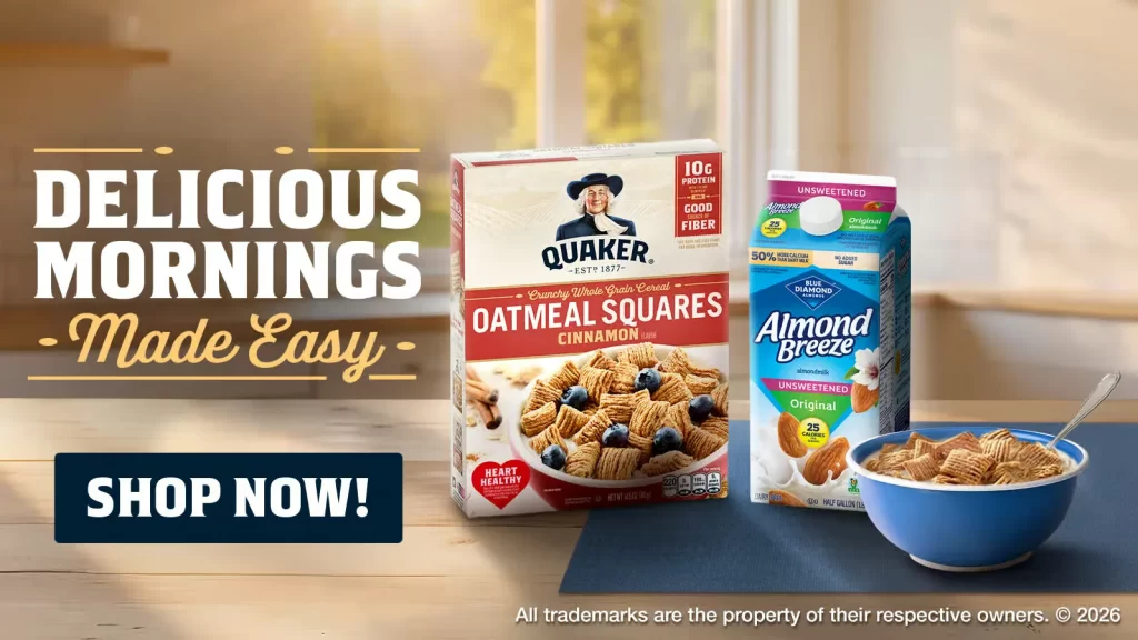 Quaker Blue Diamond Breakfast Campaign Advertisement