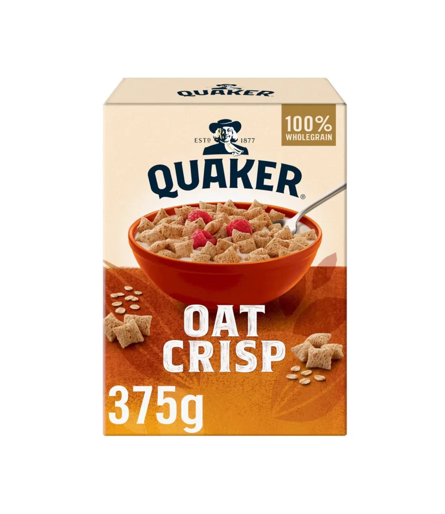 Quaker Oat Crisp Cereal Box Packaging