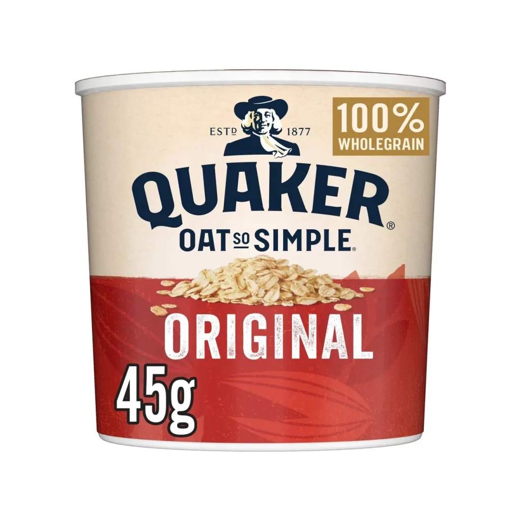 Quaker Oat So Simple Original Cup Packaging