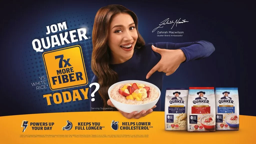 Quaker Oats Brand Ambassador Advertisement