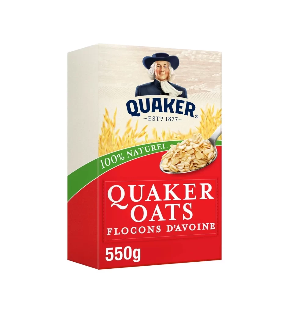 Quaker Oats French Rolled Oats Box Packaging