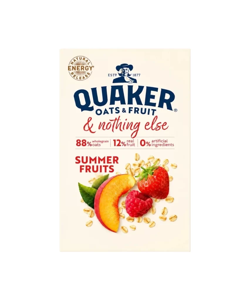 Quaker Oats Fruit Summer Fruits Oatmeal Box Packaging