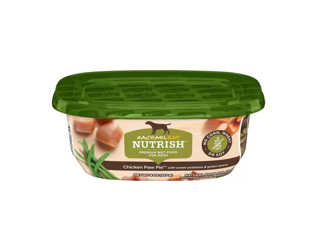 Rachael Ray Nutrish Chicken Paw Pie Dog Food Cup Packaging