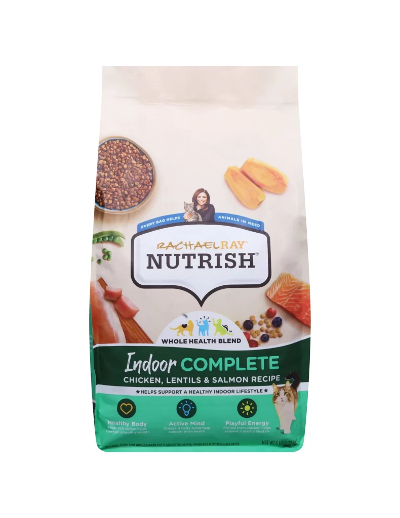 Rachael Ray Nutrish Indoor Complete Cat Food Bag Packaging