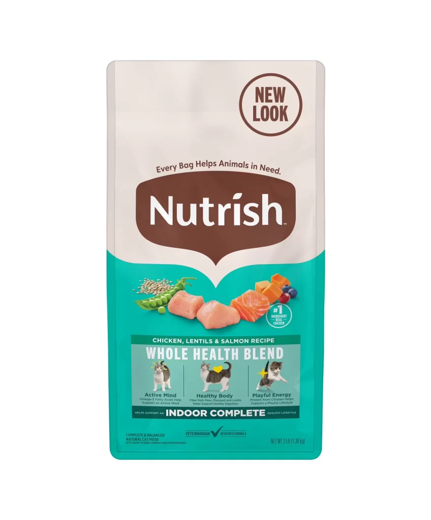 Rachael Ray Nutrish Indoor Complete Cat Food Bag Packaging