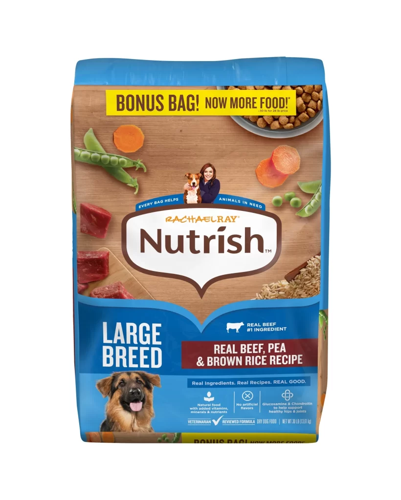 Rachael Ray Nutrish Large Breed Dog Food Bag Packaging