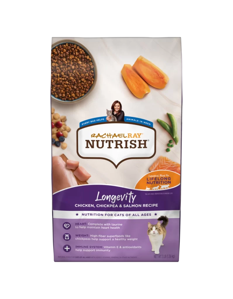 Rachael Ray Nutrish Longevity Cat Food Bag Packaging