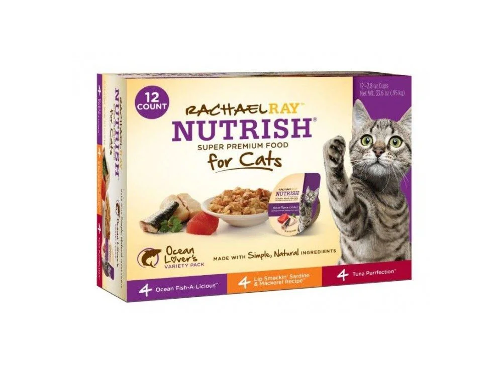 Rachael Ray Nutrish Ocean Lovers Variety Pack Cat Food Box Packaging