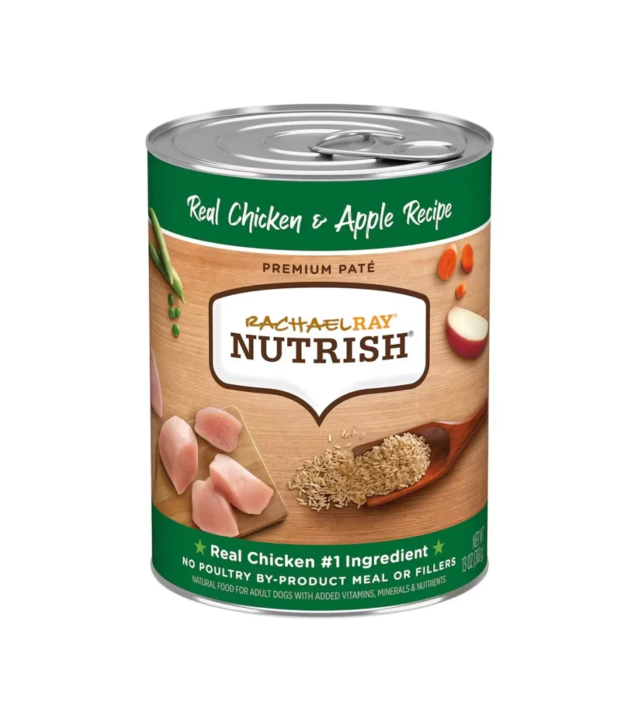 Rachael Ray Nutrish Real Chicken Apple Recipe Wet Dog Food Can Packaging