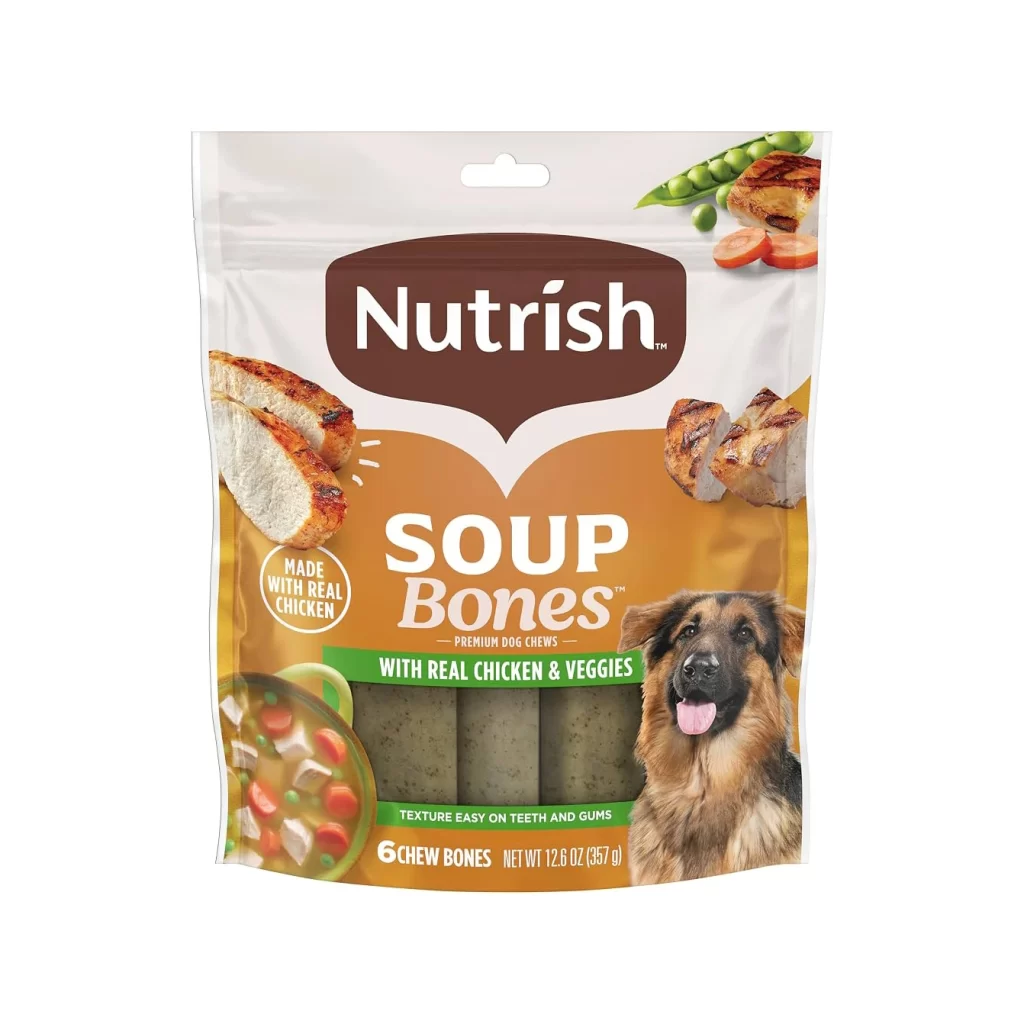 Rachael Ray Nutrish Soup Bones Chicken Veggie Dog Chews Bag Packaging