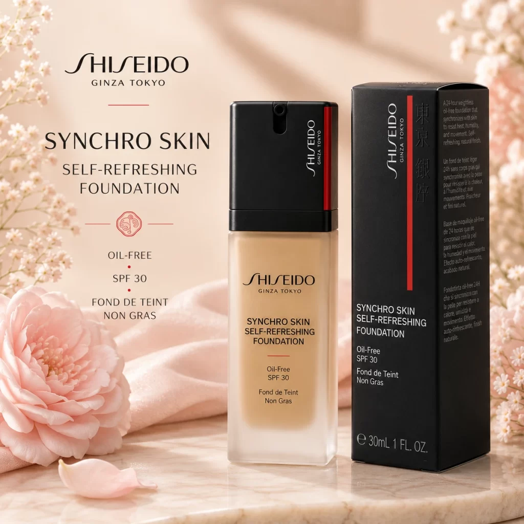 Shiseido Synchro Skin Self-refreshing Foundation Bottle Advertisement