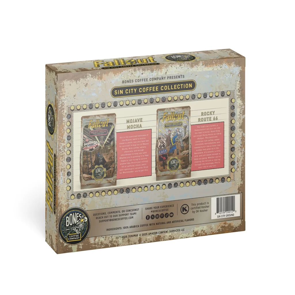 Bones Coffee Sin City Coffee Collection Box Back Packaging