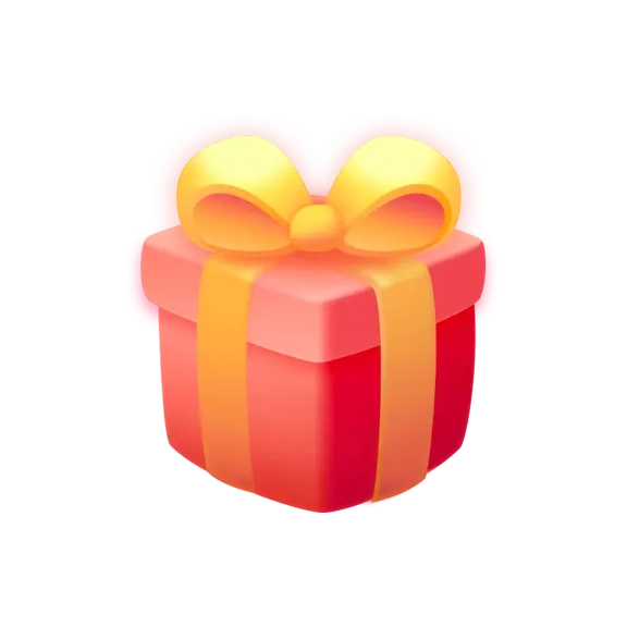 3D Pink Red Gift Box Gold Ribbon